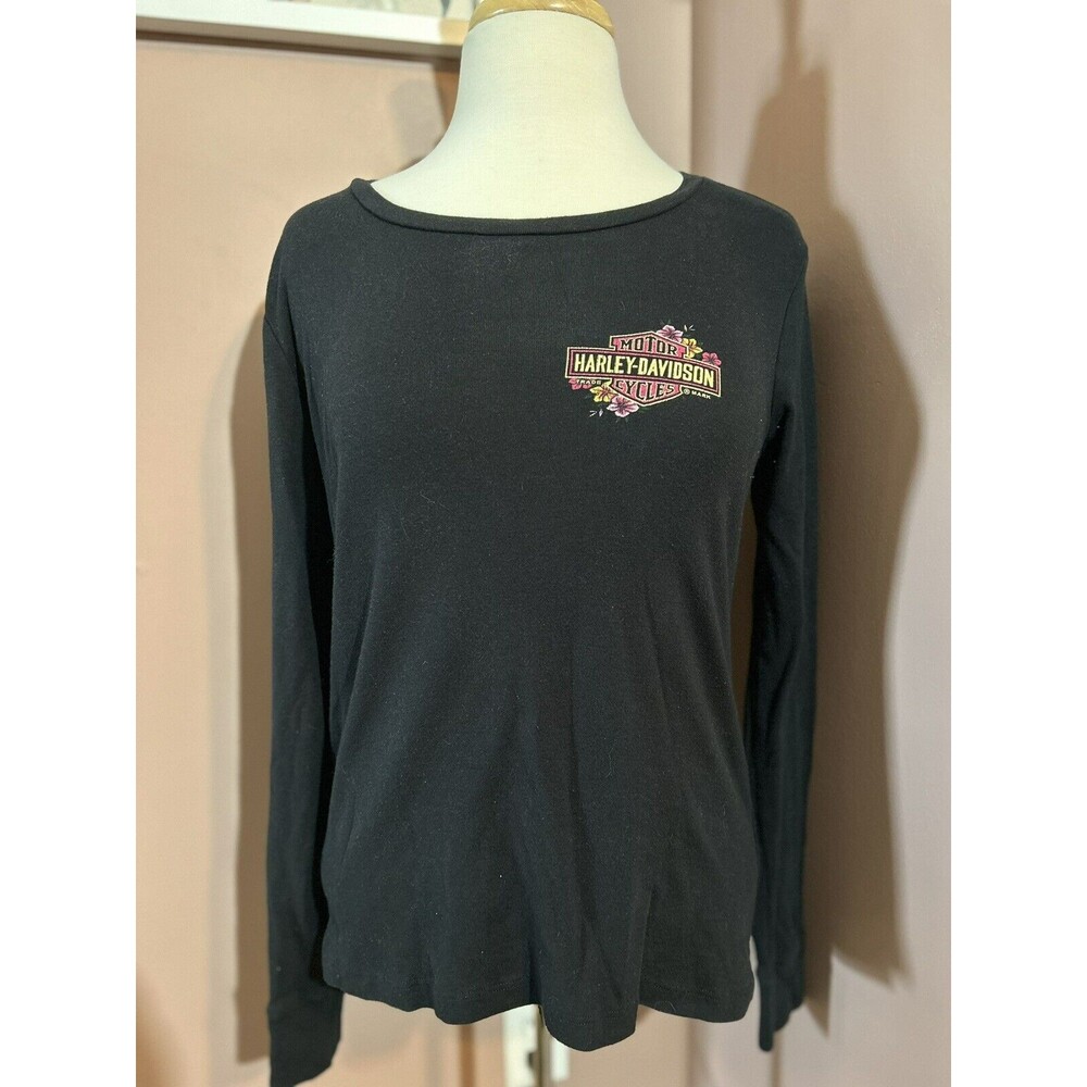Harley Davidson Huntington Beach L/S T Shirt Womens NO SIZE TAG SEE MEASUREMENTS